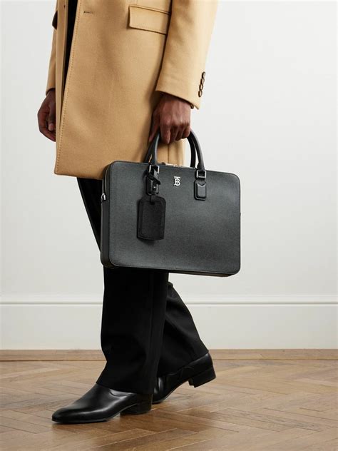 burberry grained leather briefcase